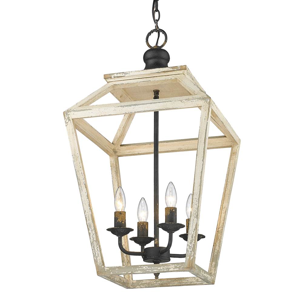 Golden Lighting 0839-4P ABI Antique Black Iron Golden Lighting Haiden 4-light Pendant In Antique Black Iron Image 1