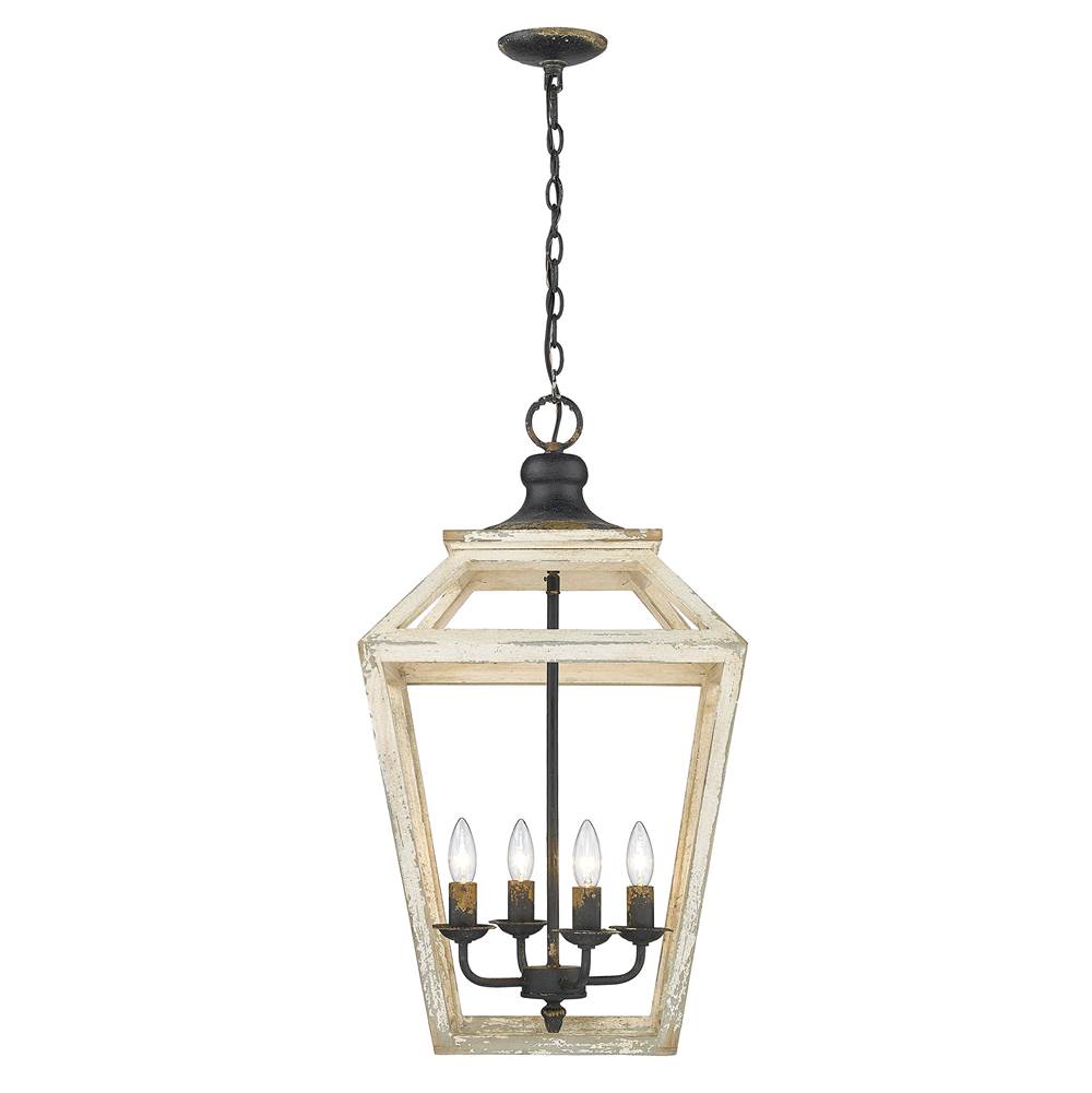 Golden Lighting Haiden Golden Lighting Haiden 4-light Pendant In Antique Black Iron