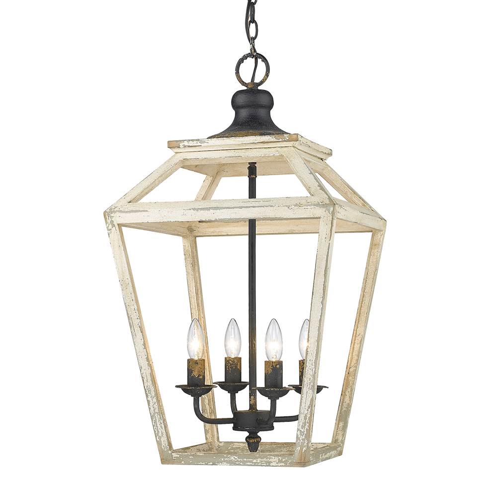Golden Lighting 0839-4P ABI Antique Black Iron Golden Lighting Haiden 4-light Pendant In Antique Black Iron Image 5