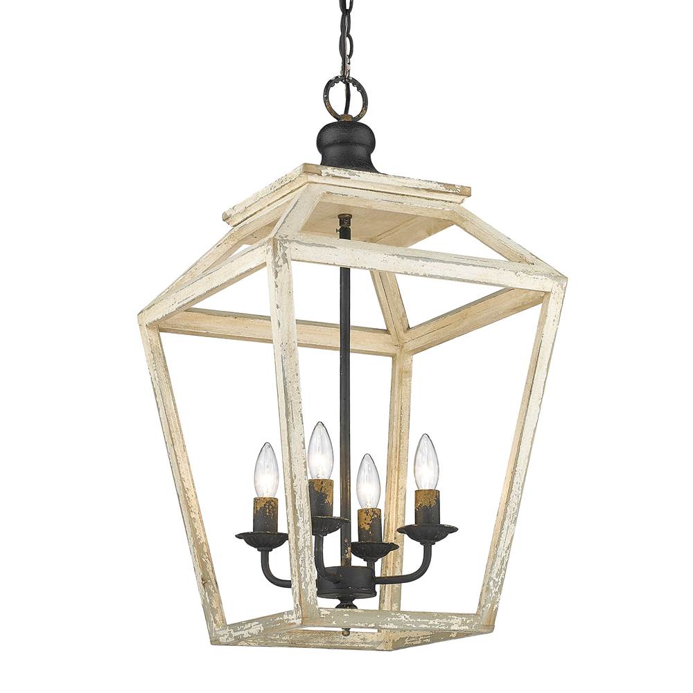 Golden Lighting 0839-4P ABI Antique Black Iron Golden Lighting Haiden 4-light Pendant In Antique Black Iron Image 4