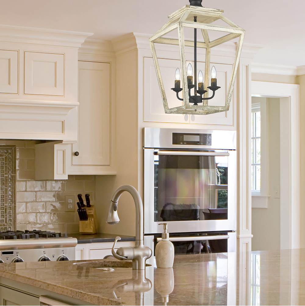 Golden Lighting 0839-4P ABI Antique Black Iron Golden Lighting Haiden 4-light Pendant In Antique Black Iron Image 3