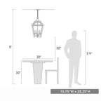 Golden Lighting 0839-4P ABI Antique Black Iron Golden Lighting Haiden 4-light Pendant In Antique Black Iron Image 2