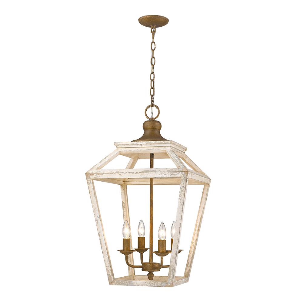 Golden Lighting Haiden Golden Lighting Haiden 4-light Pendant In Antique Black Iron