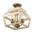 Golden Lighting 0839-SF BC Burnished Chestnut Golden Lighting Haiden 3-light Semi-flush Mount In Burnished Chestnut Image 1