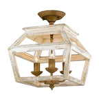 Golden Lighting 0839-SF BC Burnished Chestnut Golden Lighting Haiden 3-light Semi-flush Mount In Burnished Chestnut Image 2