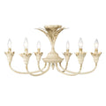 Golden Lighting 0846-6SF AI Antique Ivory Golden Lighting Lillianne 6-light Semi-flush Mount In Antique Ivory Image 1