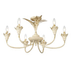 Golden Lighting 0846-6SF AI Antique Ivory Golden Lighting Lillianne 6-light Semi-flush Mount In Antique Ivory Image 5
