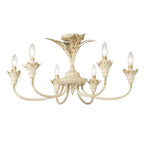 Golden Lighting Lillianne Golden Lighting Lillianne 6-light Semi-flush Mount In Antique Ivory