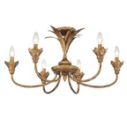 Golden Lighting 0846-6SF HG Heirloom Gold Golden Lighting Lillianne 6-light Semi-flush Mount In Heirloom Gold Image 5