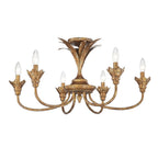Golden Lighting Lillianne Golden Lighting Lillianne 6-light Semi-flush Mount In Antique Ivory