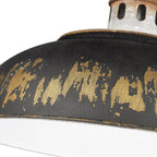 Golden Lighting 0865-A1W AGV-ABI Aged Galvanized Steel Golden Lighting Kinsley 1-light Swing Arm Wall Lamp In Antique Black Iron Shade Image 5