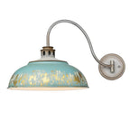 Golden Lighting 0865-A1W AGV-TEAL Aged Galvanized Steel Golden Lighting Kinsley 1-light Swing Arm Wall Lamp In Antique Teal Shade Image 6