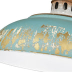 Golden Lighting 0865-A1W AGV-TEAL Aged Galvanized Steel Golden Lighting Kinsley 1-light Swing Arm Wall Lamp In Antique Teal Shade Image 5