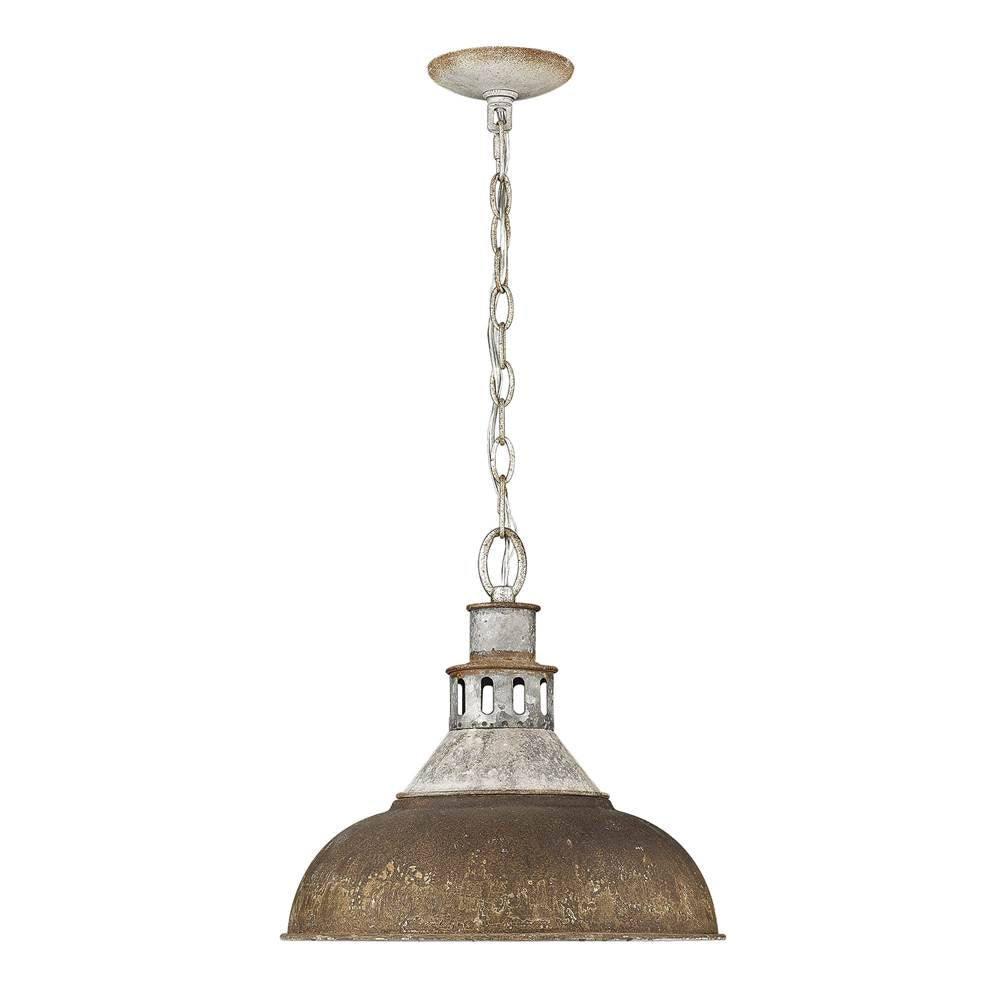 Golden Lighting Kinsley Golden Lighting Kinsley 1-light Pendant In Antique Rust Shade