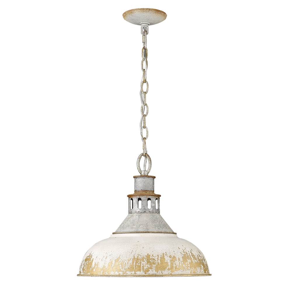 Golden Lighting Kinsley Golden Lighting Kinsley 1-light Pendant In Antique Ivory Shade