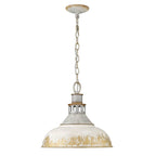 Golden Lighting Kinsley Golden Lighting Kinsley 1-light Pendant In Antique Ivory Shade