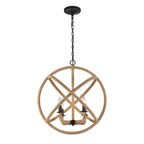 Golden Lighting 0868-4 NB Natural Black Wry Lighting Marina 4-light Chandelier In Natural Black Image 3