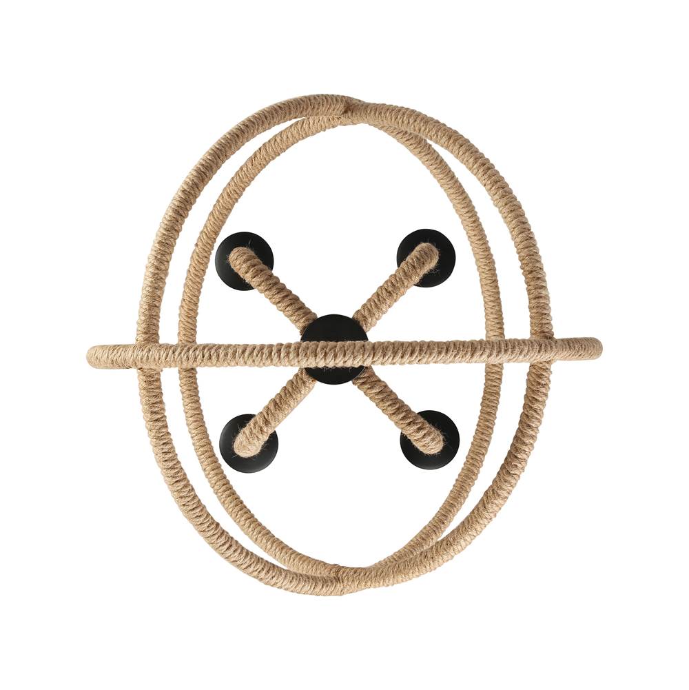 Golden Lighting 0868-4 NB Natural Black Wry Lighting Marina 4-light Chandelier In Natural Black Image 4
