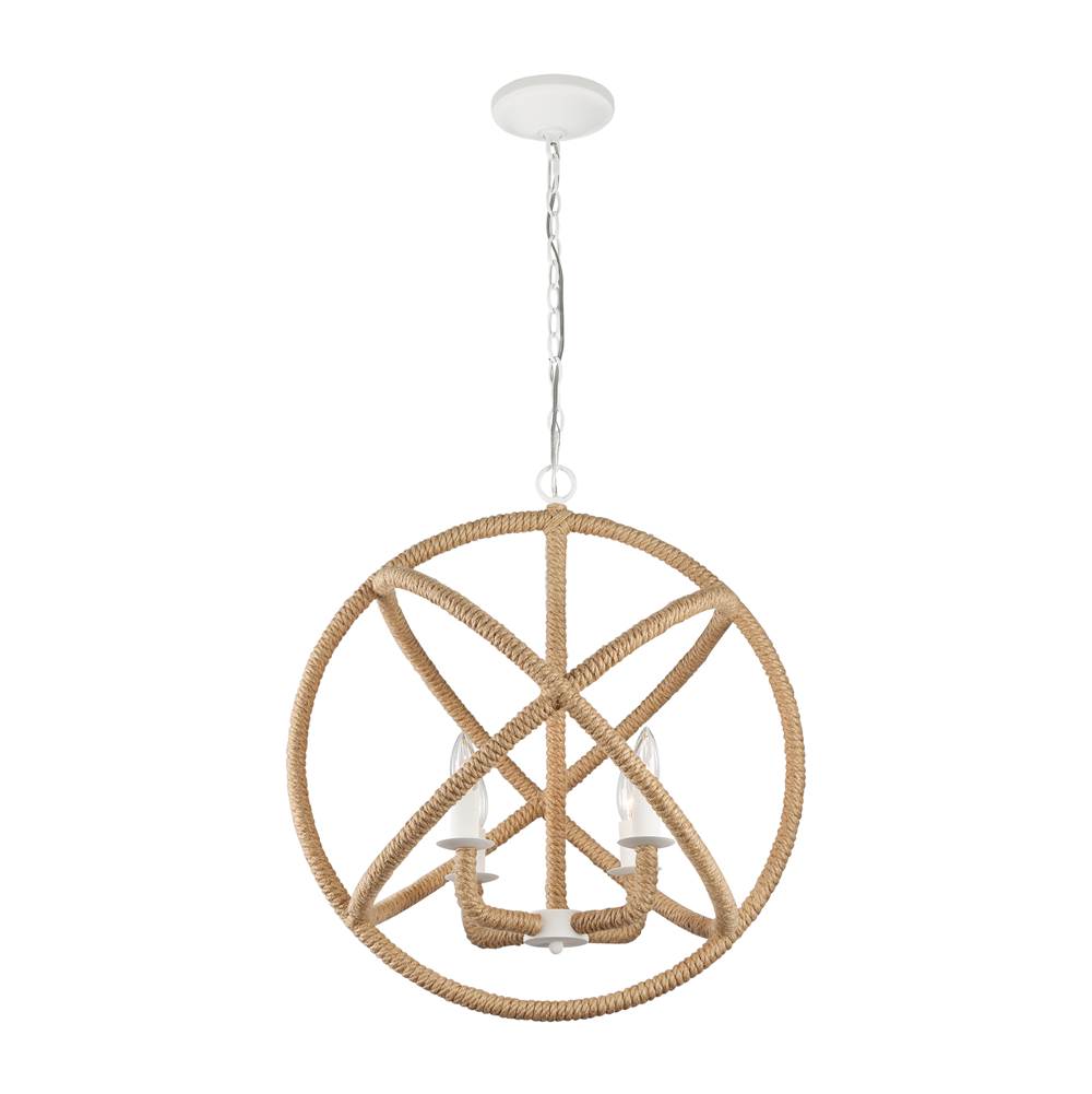 Golden Lighting Marina Wry Lighting Marina 4-light Chandelier In Burnished Chestnut