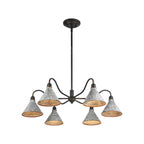 Golden Lighting 0877-6 ABI-GV Antique Black Iron Wry Lighting Jasper 6-light Chandelier In Antique Black Iron Image 4