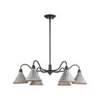 Golden Lighting Jasper Wry Lighting Jasper 6-light Chandelier In Antique Black Iron