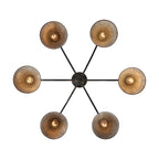 Golden Lighting 0877-6 ABI-GV Antique Black Iron Wry Lighting Jasper 6-light Chandelier In Antique Black Iron Image 5