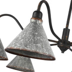 Golden Lighting 0877-6 ABI-GV Antique Black Iron Wry Lighting Jasper 6-light Chandelier In Antique Black Iron Image 3