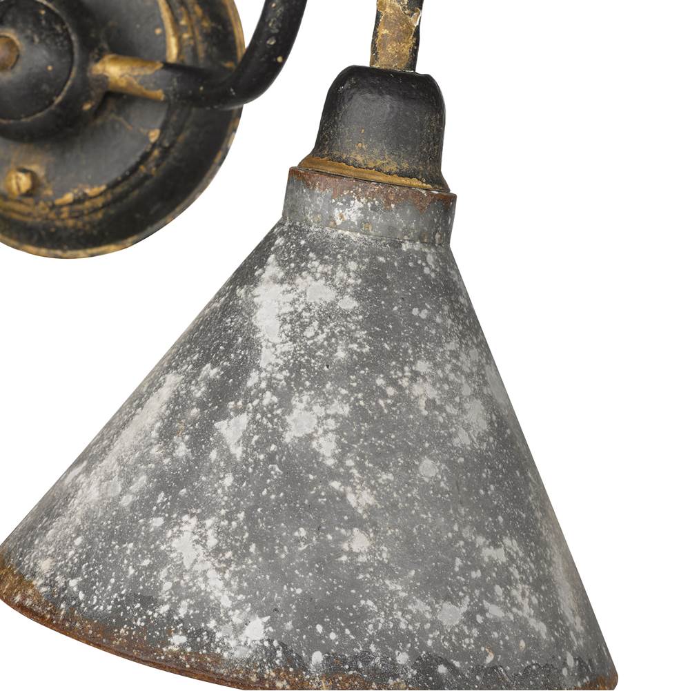 Golden Lighting 0877-BA2 ABI-GV Antique Black Iron Wry Lighting Jasper 2-light Vanity In Antique Black Iron Image 2