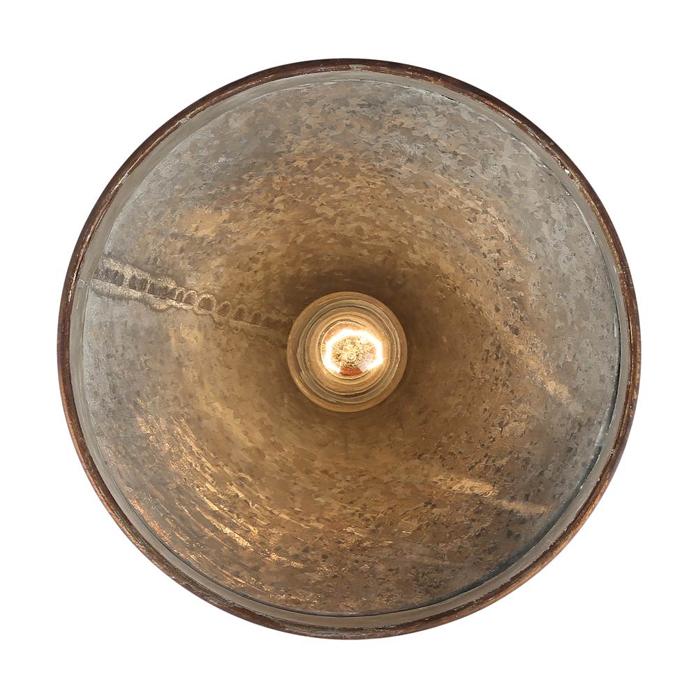 Golden Lighting Jasper Wry Lighting Jasper 1-light Pendant In Antique Black Iron