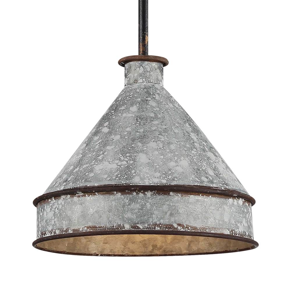 Golden Lighting 0877-M ABI-GV Antique Black Iron Wry Lighting Jasper 1-light Pendant In Antique Black Iron Image 1