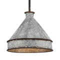 Golden Lighting 0877-M ABI-GV Antique Black Iron Wry Lighting Jasper 1-light Pendant In Antique Black Iron Image 1