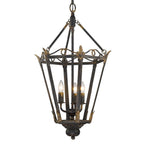 Golden Lighting 0880-3P ABI Antique Black Iron Wry Lighting Matilda 3-light Pendant In Antique Black Iron Image 2