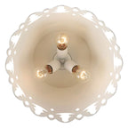 Golden Lighting 0883-3FM AI Antique Ivory Wry Lighting Eloise 3-light Flush Mount In Antique Ivory Image 4