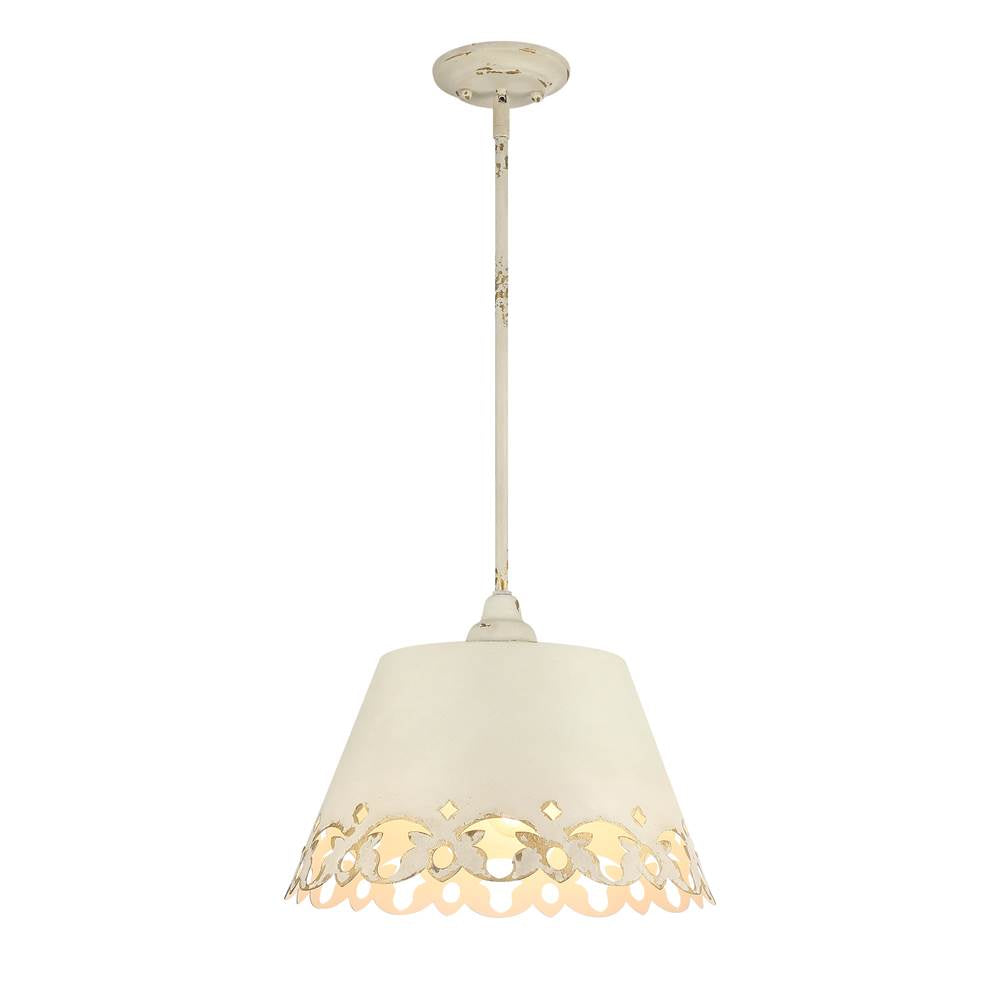 Golden Lighting Eloise Wry Lighting Eloise 3-light Pendant In Antique Ivory