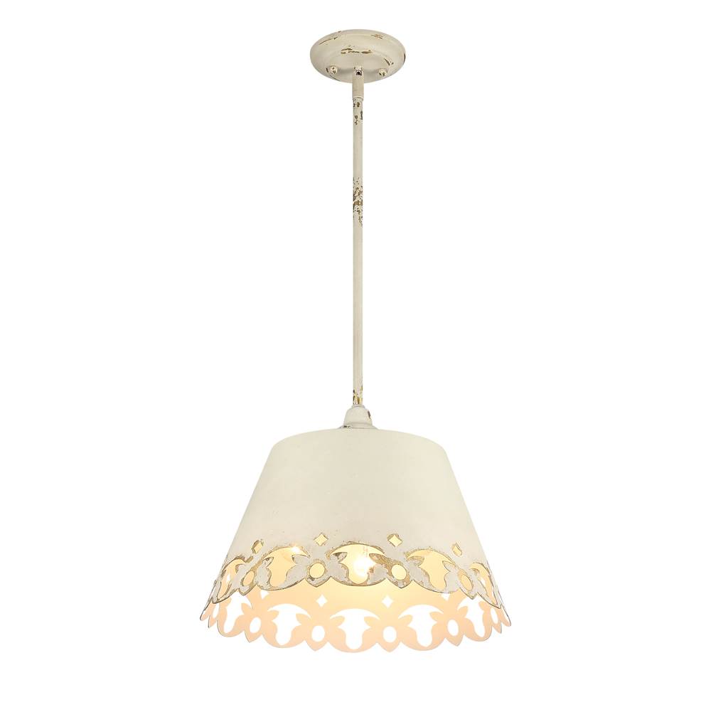 Golden Lighting 0883-3P AI Antique Ivory Wry Lighting Eloise 3-light Pendant In Antique Ivory Image 4
