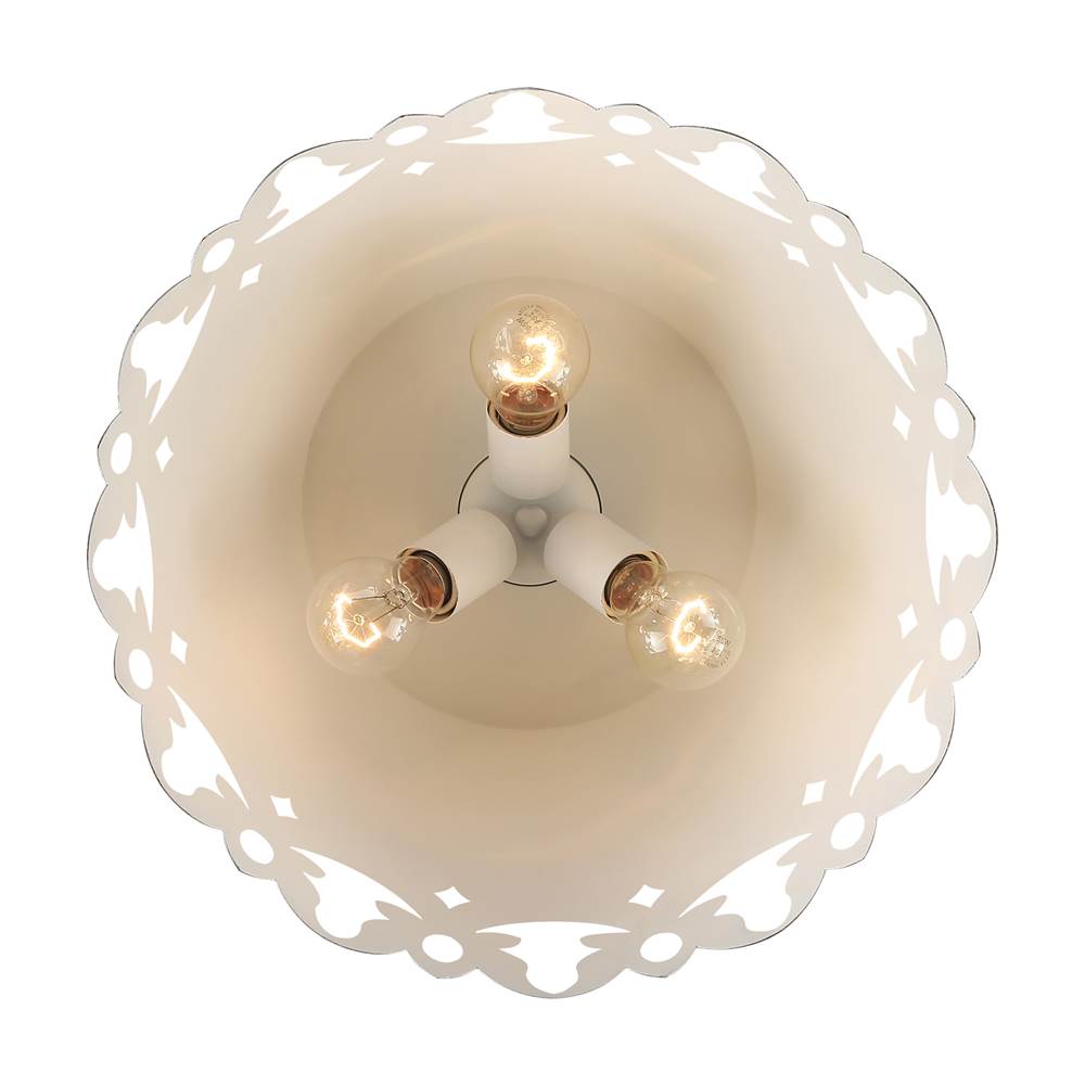 Golden Lighting 0883-3P AI Antique Ivory Wry Lighting Eloise 3-light Pendant In Antique Ivory Image 5