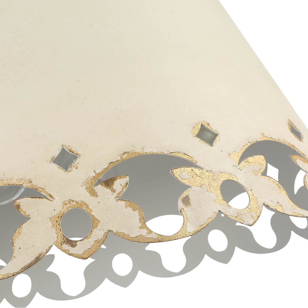 Golden Lighting 0883-3P AI Antique Ivory Wry Lighting Eloise 3-light Pendant In Antique Ivory Image 3