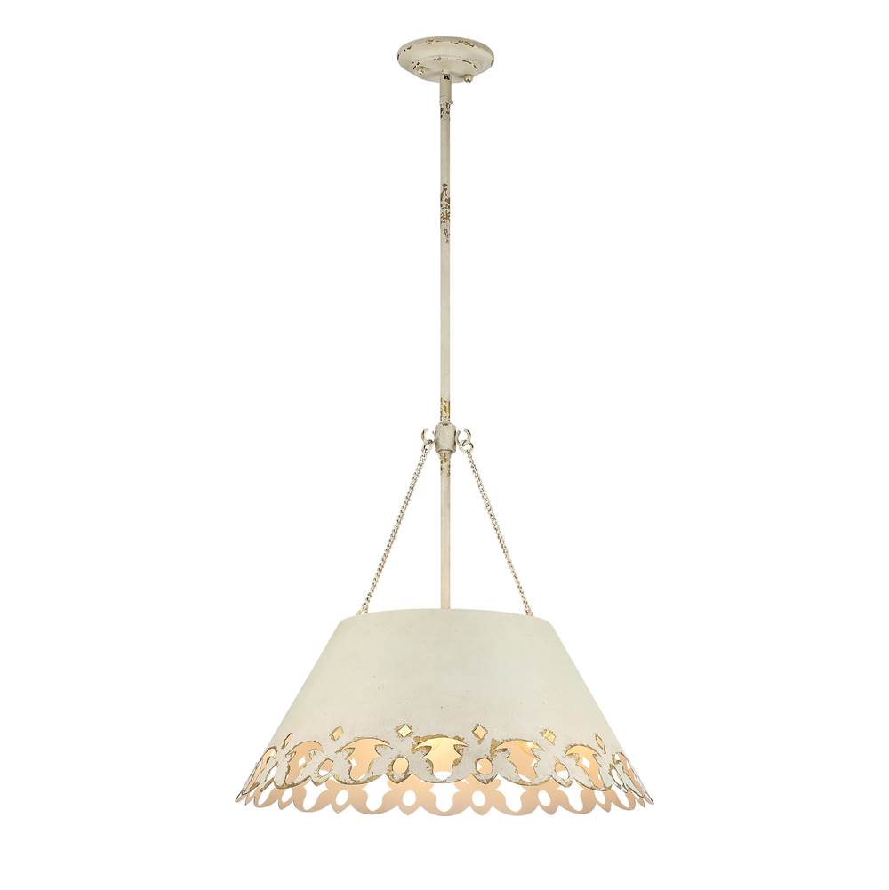 Golden Lighting Eloise Wry Lighting Eloise 5-light Pendant In Antique Ivory