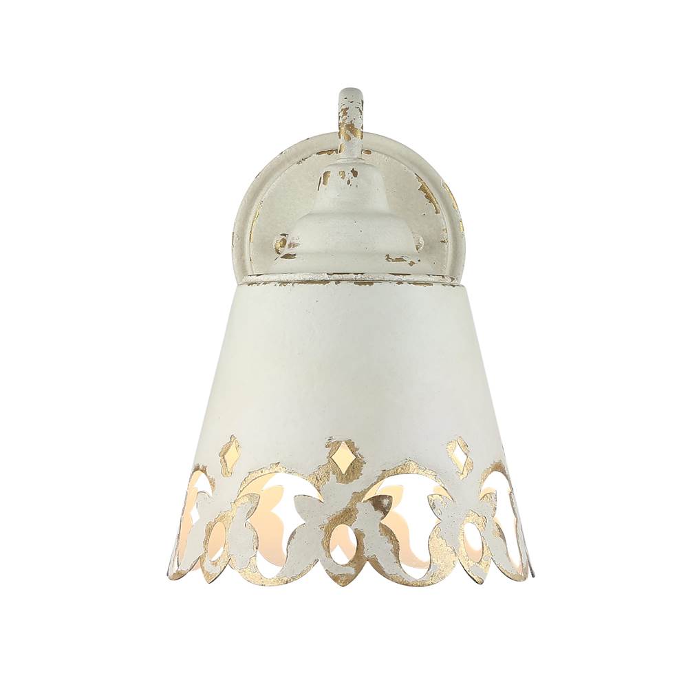 Golden Lighting Eloise Wry Lighting Eloise 1-light Vanity In Antique Ivory
