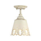 Golden Lighting Eloise Wry Lighting Eloise 1-light Semi-flush Mount In Antique Ivory