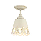 Golden Lighting 0883-SF AI Antique Ivory Wry Lighting Eloise 1-light Semi-flush Mount In Antique Ivory Image 1