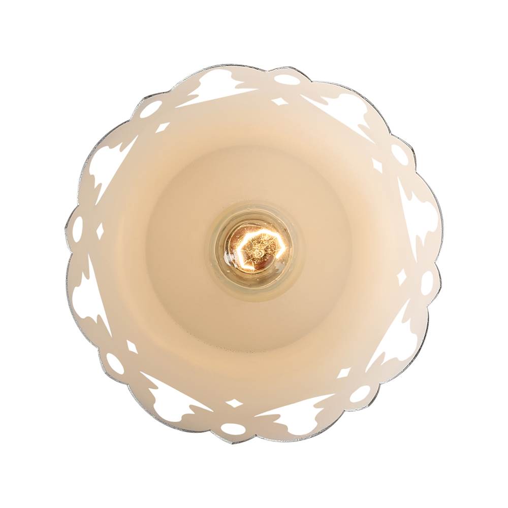 Golden Lighting 0883-SF AI Antique Ivory Wry Lighting Eloise 1-light Semi-flush Mount In Antique Ivory Image 5