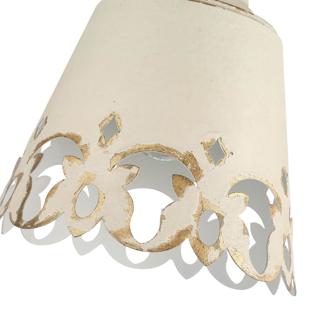 Golden Lighting 0883-SF AI Antique Ivory Wry Lighting Eloise 1-light Semi-flush Mount In Antique Ivory Image 3