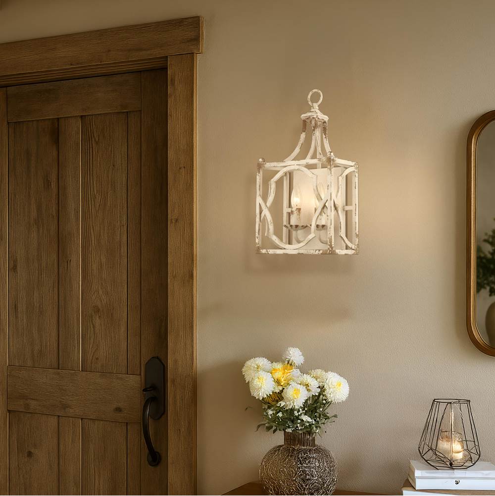 Golden Lighting 0885-2W AI Antique Ivory Wry Lighting Laurent 2-light Wall Sconce In Antique Ivory Image 3