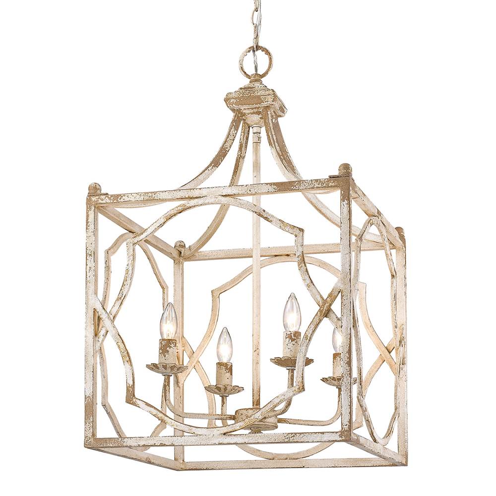Golden Lighting 0885-4P AI Antique Ivory Wry Lighting Laurent 4-light Pendant In Antique Ivory Image 3