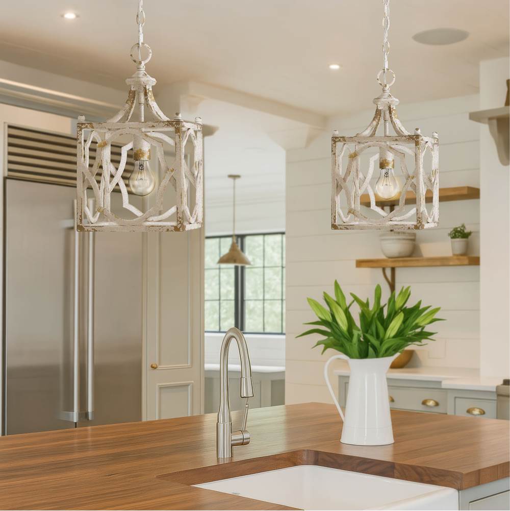 Golden Lighting 0885-S AI Antique Ivory Golden Lighting Laurent 1-light Pendant In Antique Ivory Image 3