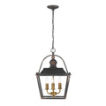 Golden Lighting 0888-3P ABI Antique Black Iron Golden Lighting Christoff 3-light Pendant In Antique Black Iron Image 1