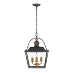 Golden Lighting 0888-3P ABI Antique Black Iron Golden Lighting Christoff 3-light Pendant In Antique Black Iron Image 1