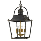 Golden Lighting 0888-4P ABI Antique Black Iron Golden Lighting Christoff 4-light Pendant In Antique Black Iron Image 1