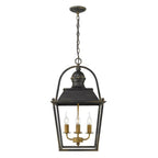 Golden Lighting Christoff Golden Lighting Christoff 4-light Pendant In Antique Black Iron